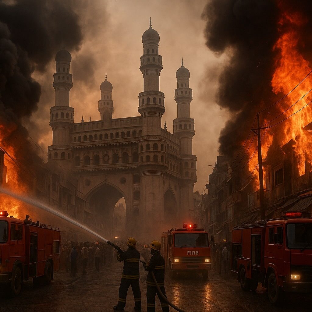 Hyderabad Charminar Fire