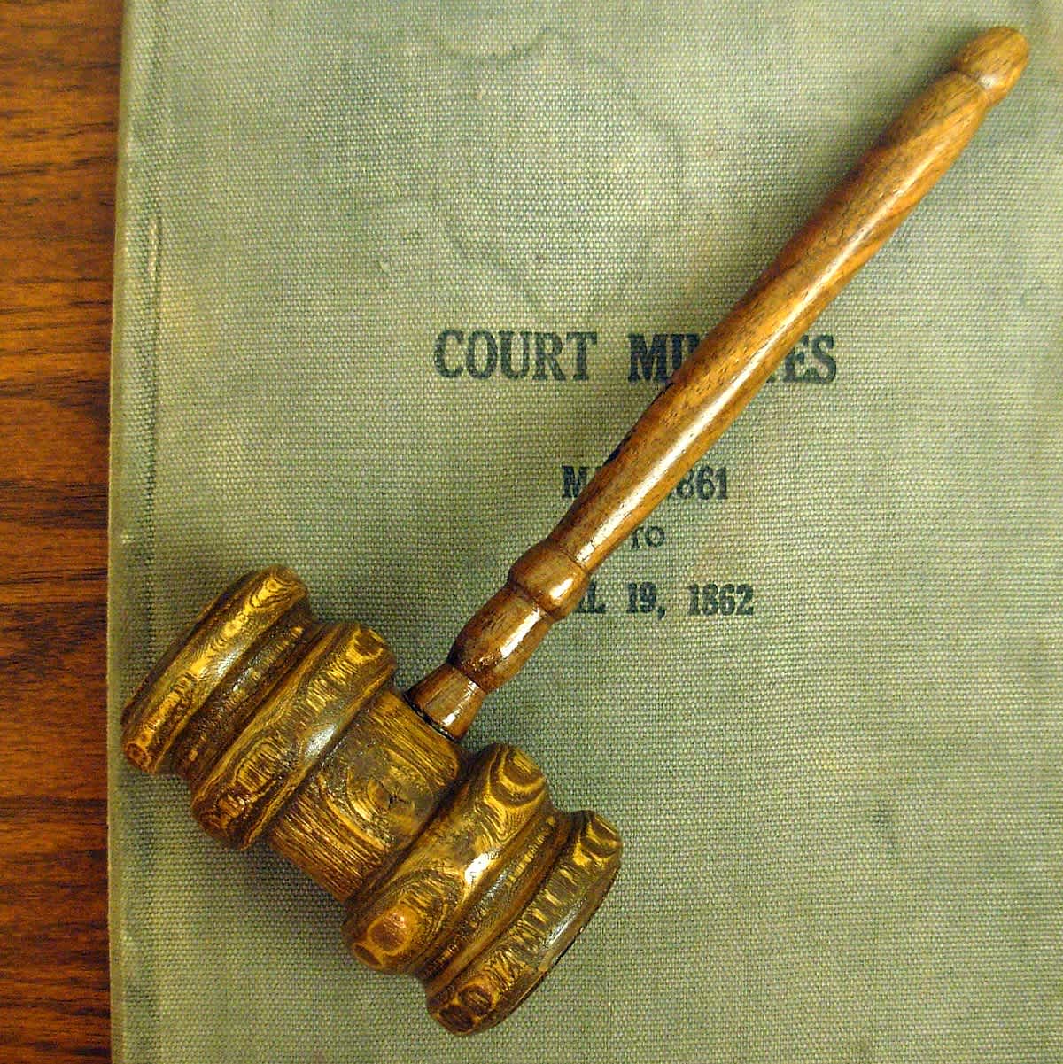 Legal Gavel and Court Records