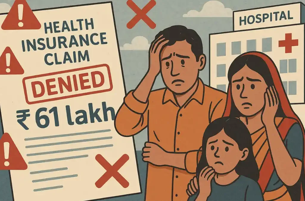 Niva Bupa health insurance claim controversy featuring ₹61 lakh dispute case